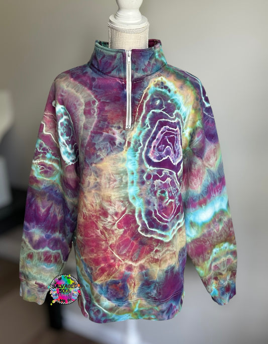 Hand Dyed Quarter-Zip (SIZE XL)