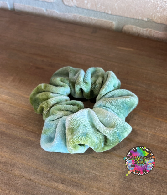Ice Dye Scrunchie (Seaglass Green)