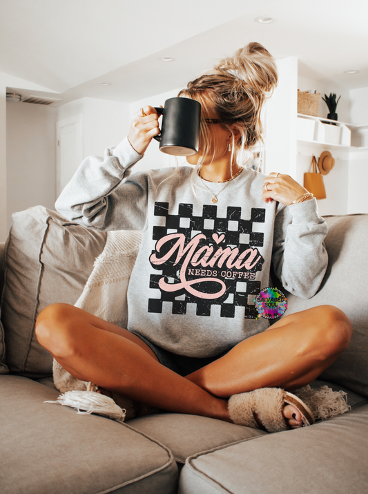 Mama Needs Coffee -Blk