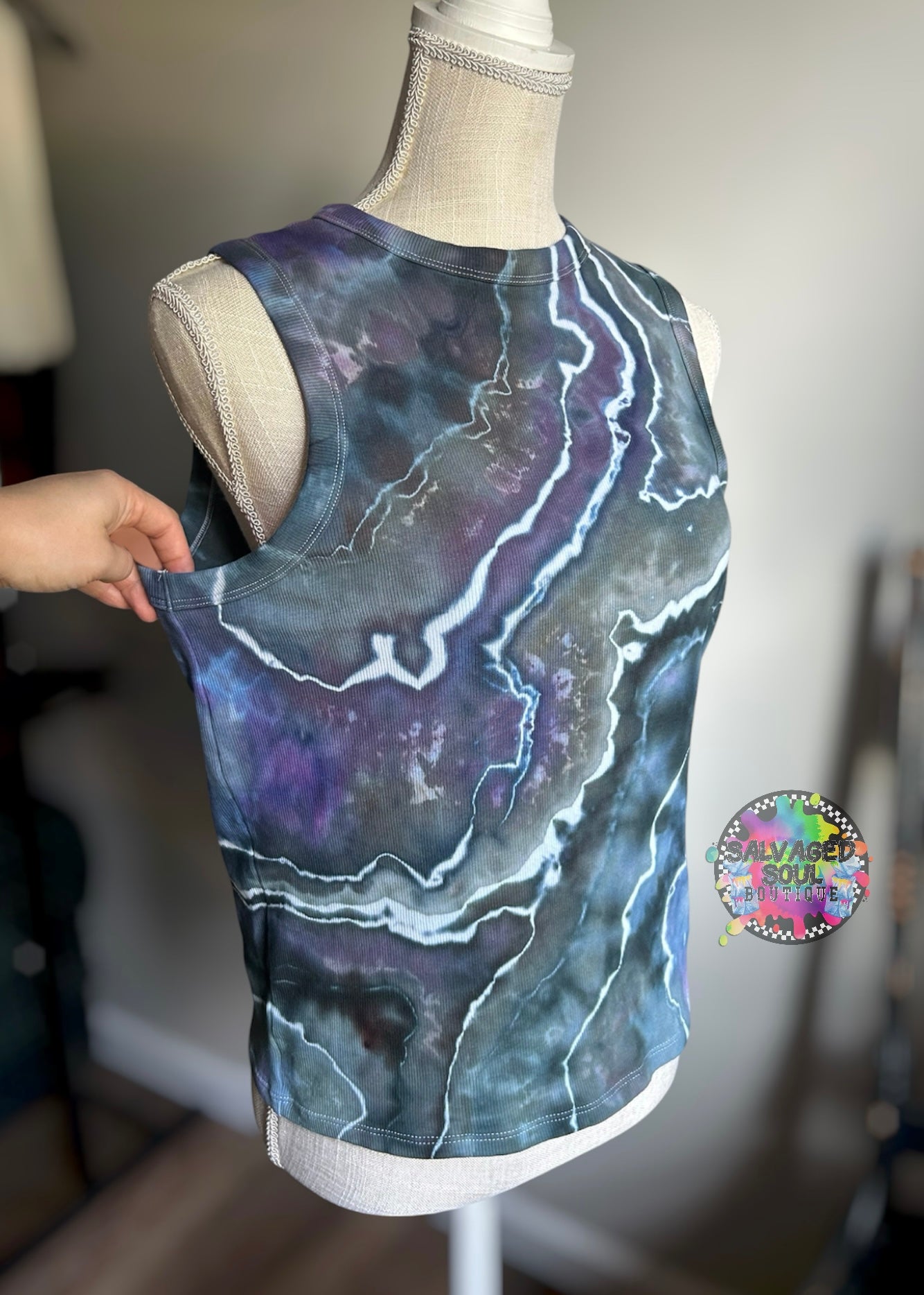 2XL Ice Dye Ribbed Tank