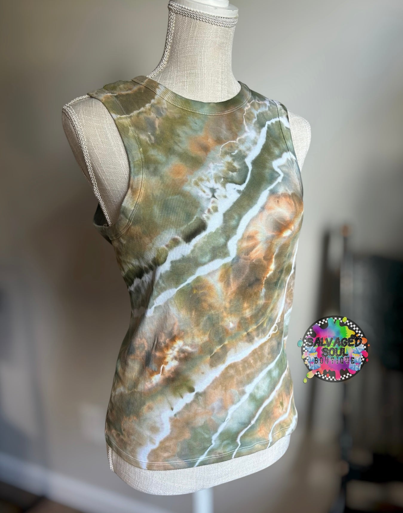 XL Ice Dye Ribbed Tank