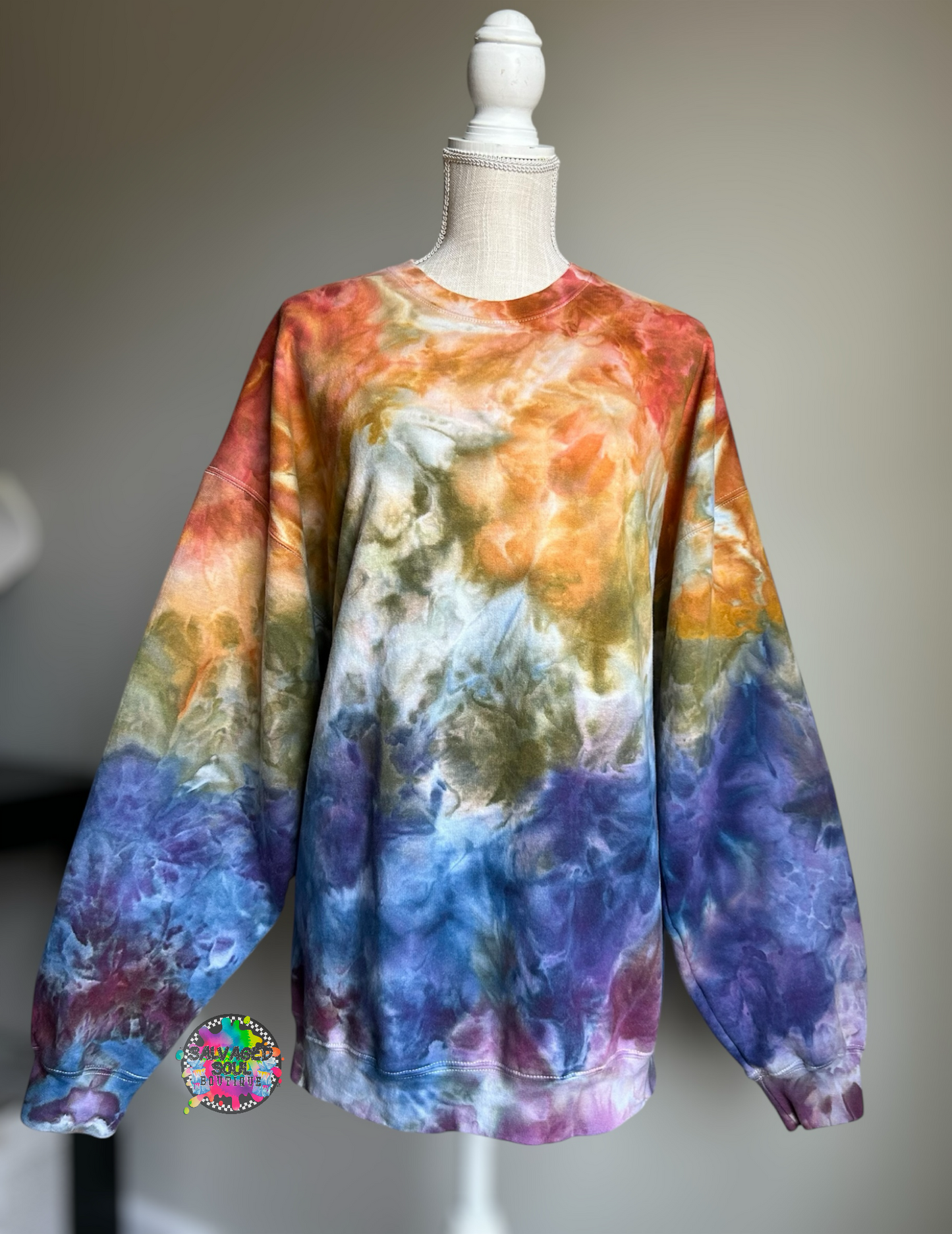 Muted Rainbow Ice Dye