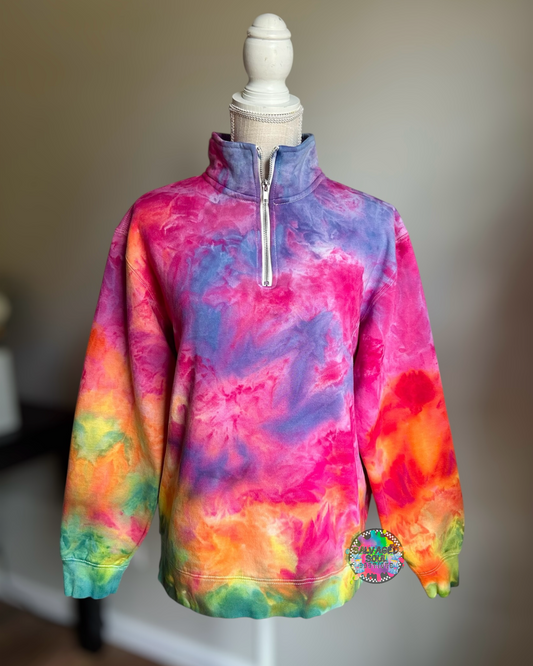 Custom Ice Dye Quarter Zip