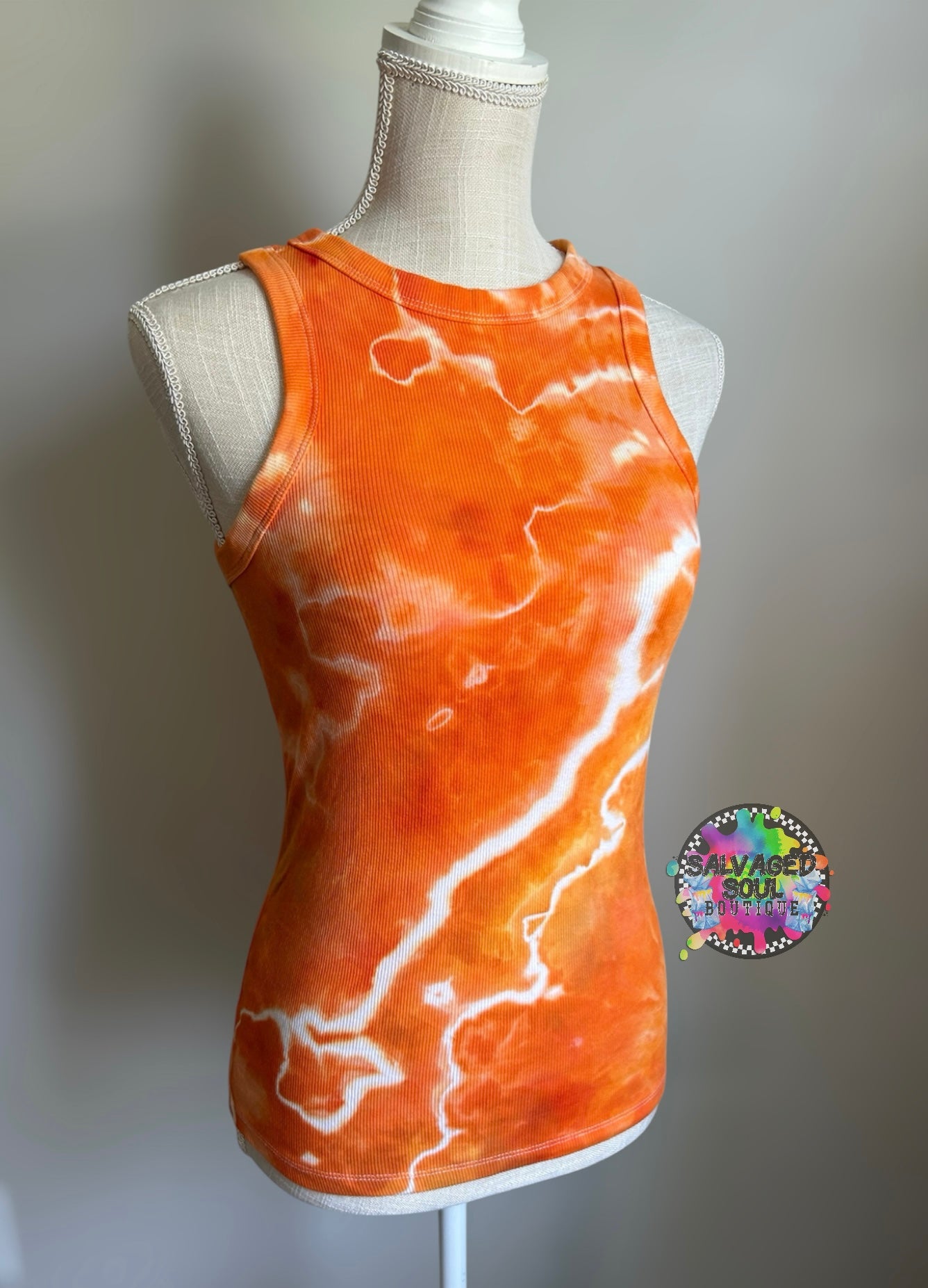 Small Ice Dye Ribbed Tank