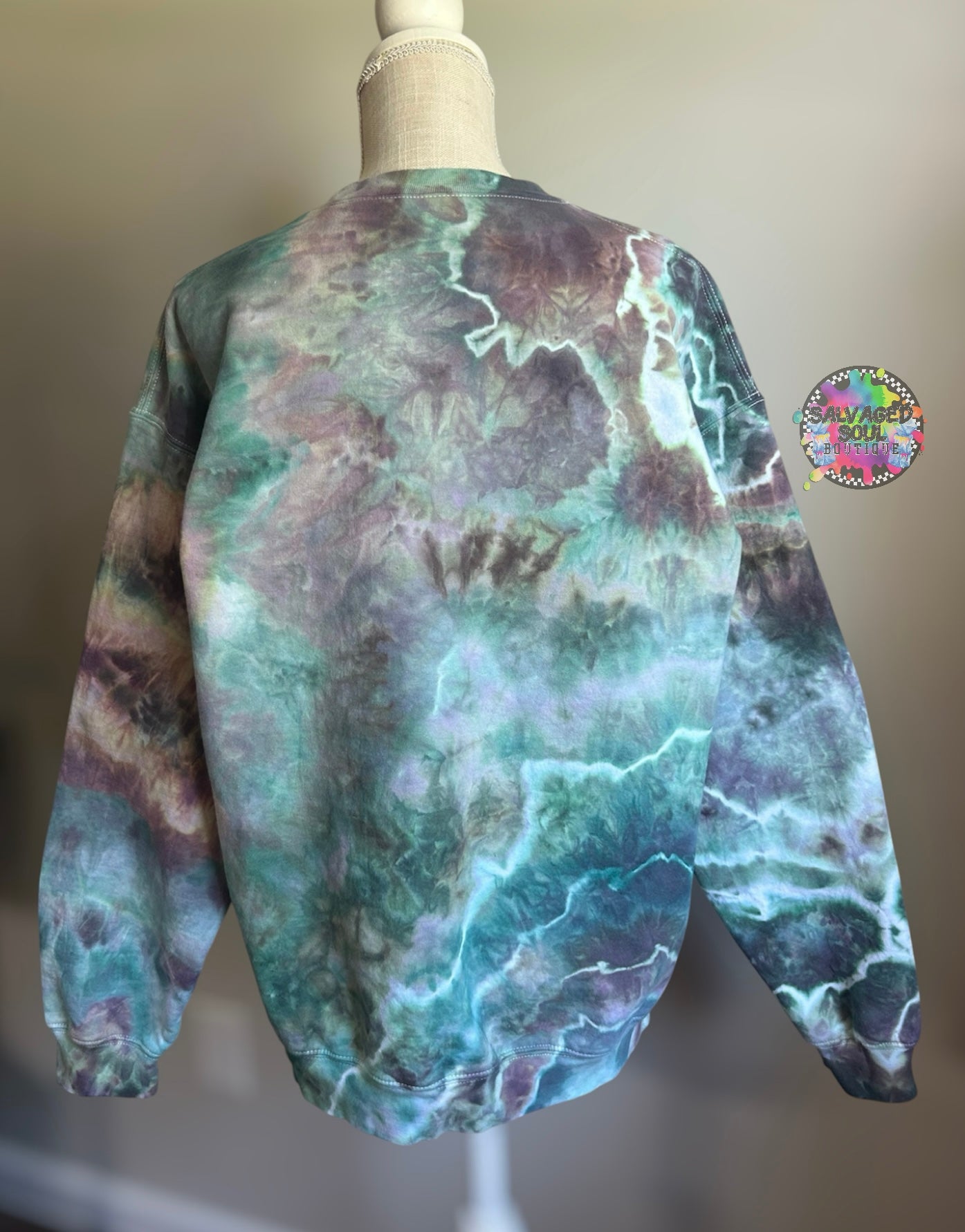 LARGE Ice Dye Crew