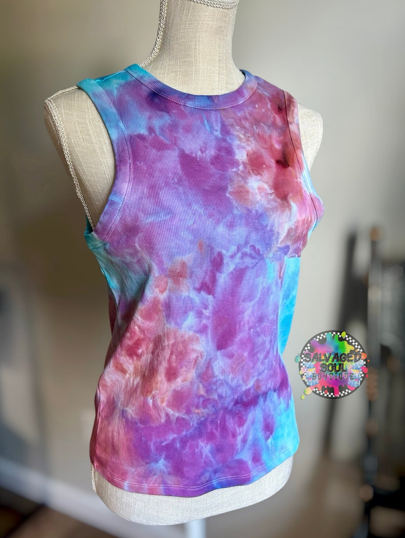 XL Ice Dye Ribbed Tank