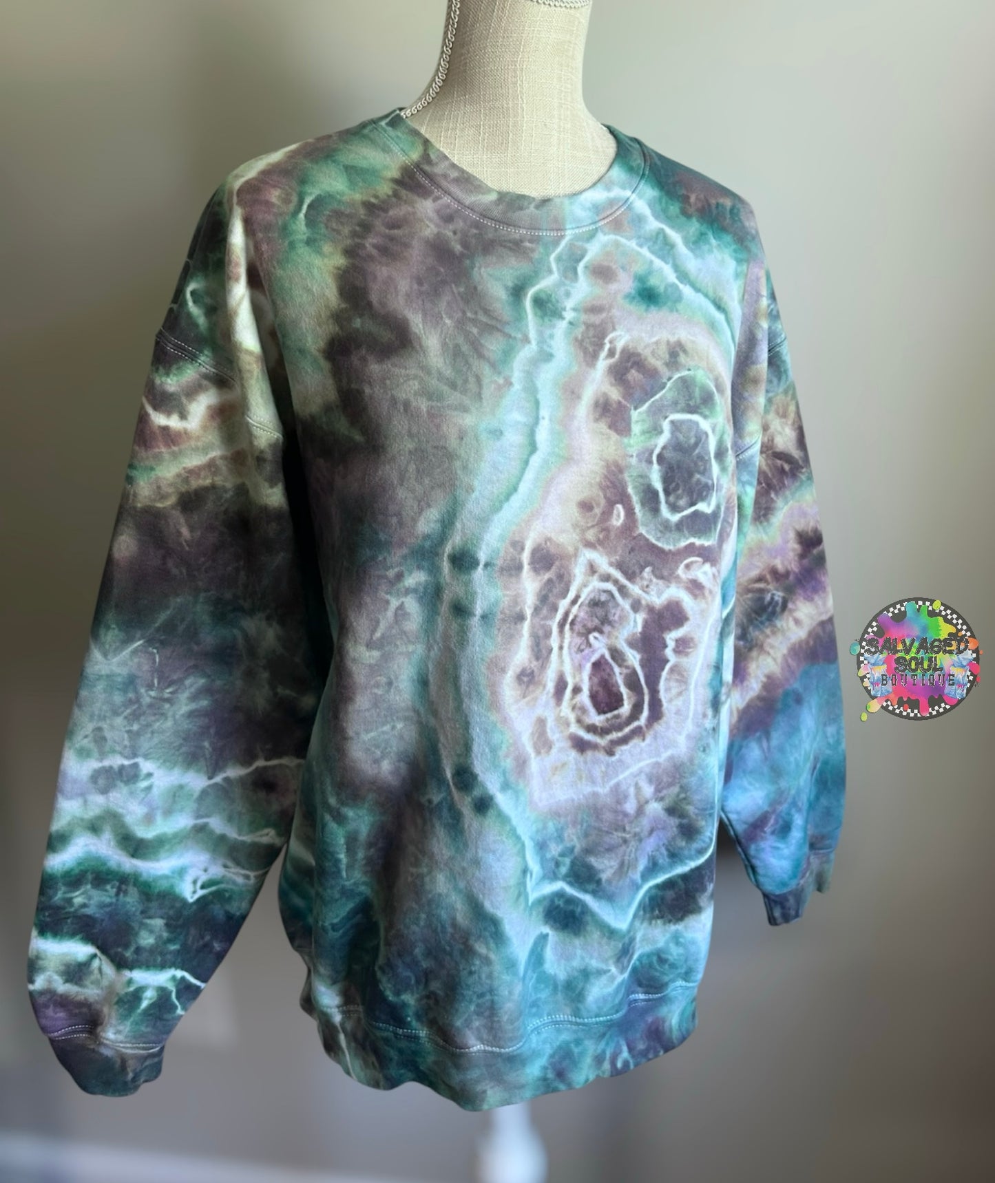 LARGE Ice Dye Crew