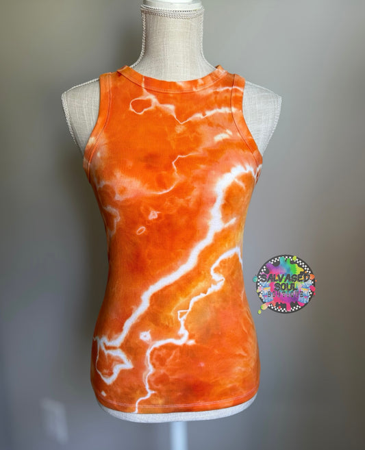 Small Ice Dye Ribbed Tank