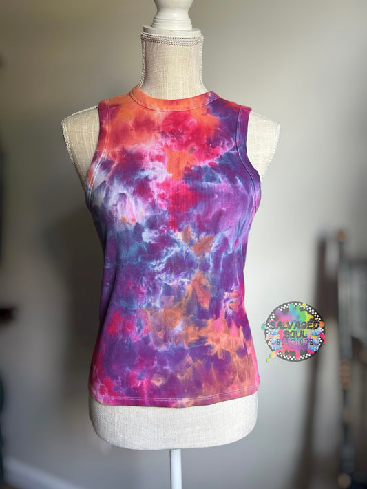 LARGE Ice Dye Ribbed Tank
