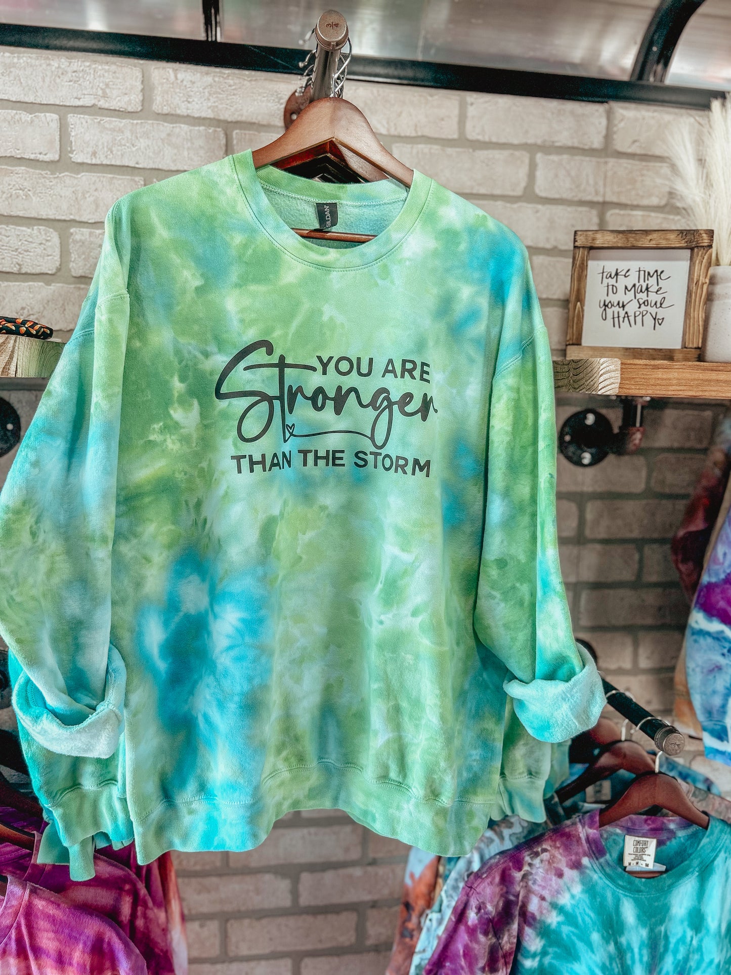 STRONGER THAN THE STORM Ice Dye Crew